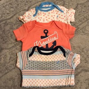 Set of 3 Nautical Onsies